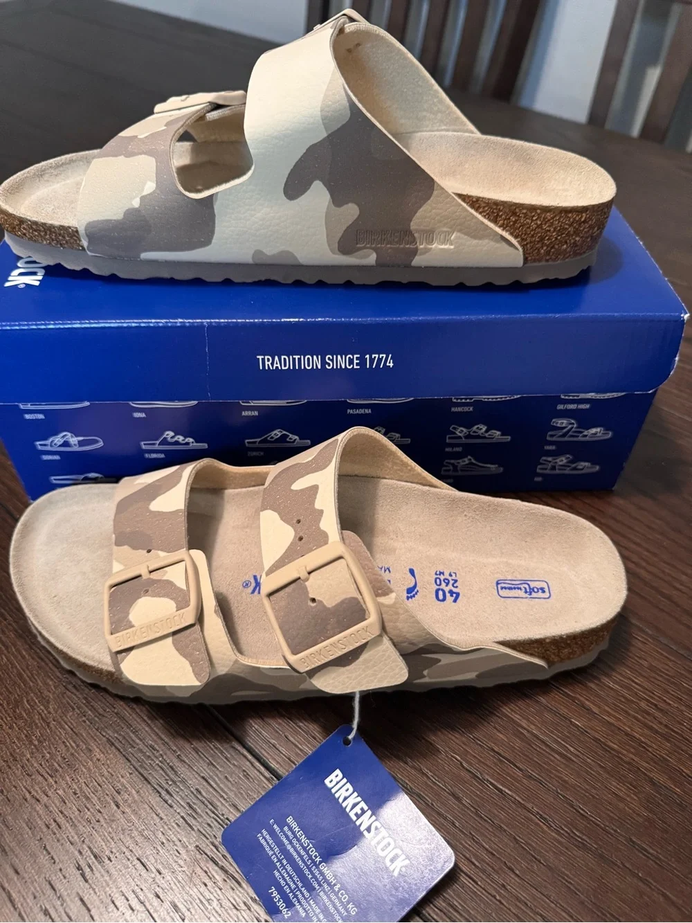 Birkenstock Arizona Sandal in Beige Camouflage